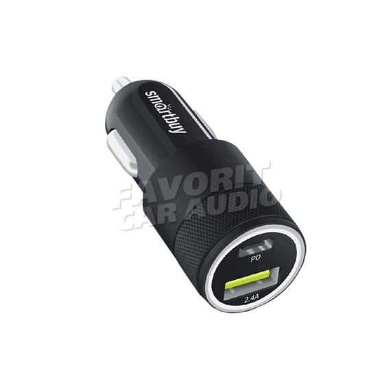 АЗУ 1USB SmartBuy SBP-2033C Turbo 2400mA PD кабель Type-C чёрный