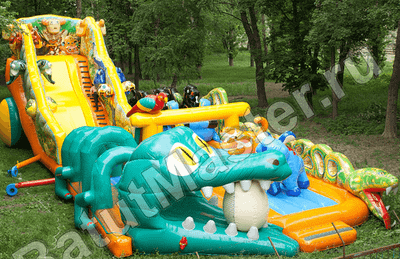 Коммерческий надувной батут "Нильский крокодил"