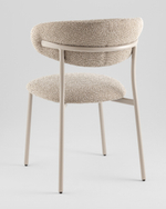 Стул обеденный Ayla бежево-зеленый кремовые ножки