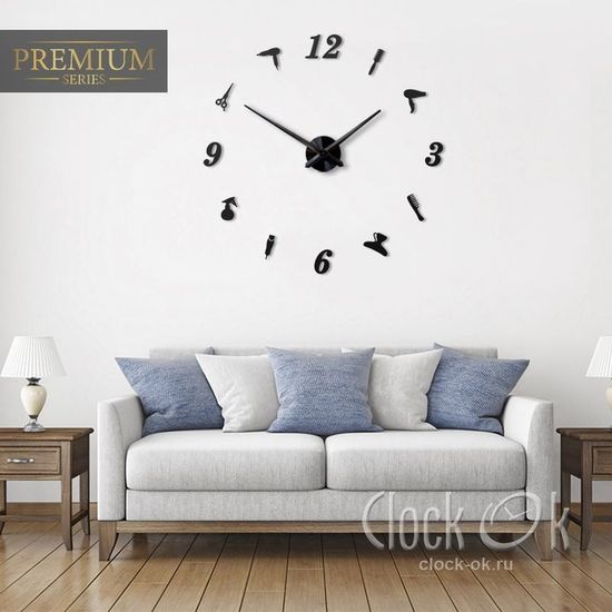 Настенные 3D часы Парикмахер