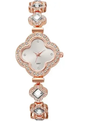 Часы наручные кварцевые DOM на металлическом браслете, черный/золотистый с белым W8670-02