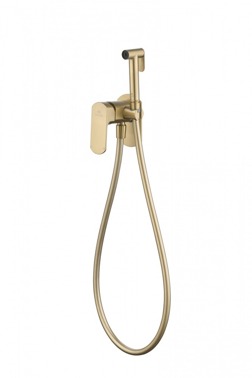 06157-S Смеситель встраиваемый с ГИГ. душем (Мат. Золото) GANZER (10/1шт)