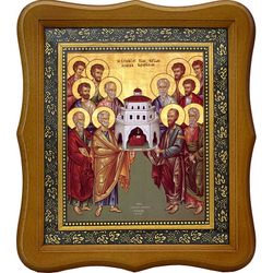 Собор двенадцати апостолов. Икона на холсте.