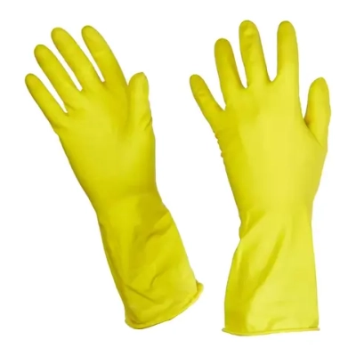 Перчатки резиновые латекс с хлопковым напылением Paclan Practi L