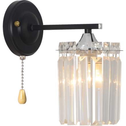 Бра светильник Rivoli   1062-401 настенный 1хЕ27 60 Вт хрусталь с выключателем