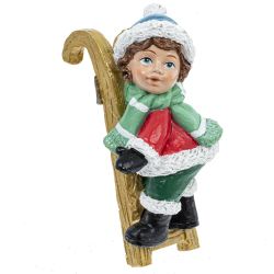 GAEM Фигурка декоративная "Медвежонок/Снеговик/Олень/Ребёнок", L9,5 W4,5 H5,5 см, 4в.