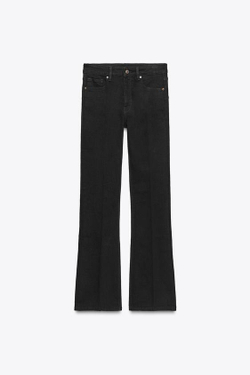 ZARA ДЖИНСЫ BOOTCUT С ВЫСОКОЙ ПОСАДКОЙ — ZW COLLECTION, ЧЕРНЫЙ