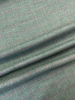 Лен и шелком Cerruti 1881 зеленый в розовую клетку