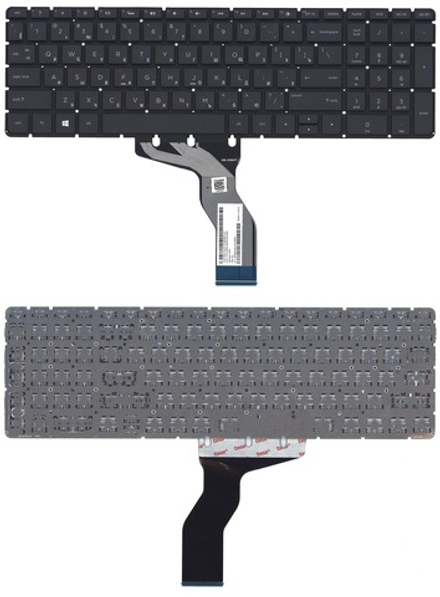 Клавиатура для ноутбука HP Pavilion 15-ab, 15-cb Series, черная с белой подсветкой (ZM29-019317)
