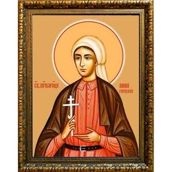 Анна Горохова преподобномученица, послушница. Икона на холсте.