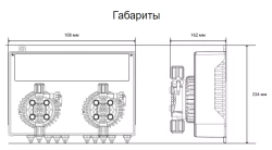 Станция дозирования мембранная - pH/Rx+Free Cl - 5 л/ч - полный комплект - Kontrol Invikta Double - AquaViva