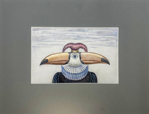 Пешков Р.В. Арлекин. Бумага, цветные карандаши. 2005 г.