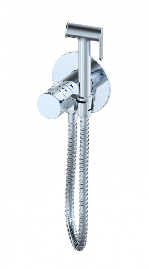 Смеситель с гигиеническим душем и термостатом, встраиваемая WONZON & WOGHAND, Хром (WW-88829909-CR)