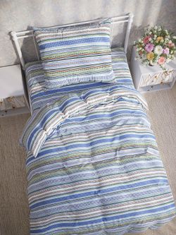 Постельное белье Сказка "Бисер (компаньон)" 1,5-сп Наволочка 50х70 см 1 шт Простынь на резинке 90х200 см Пододеяльник 145х215 см, перкаль