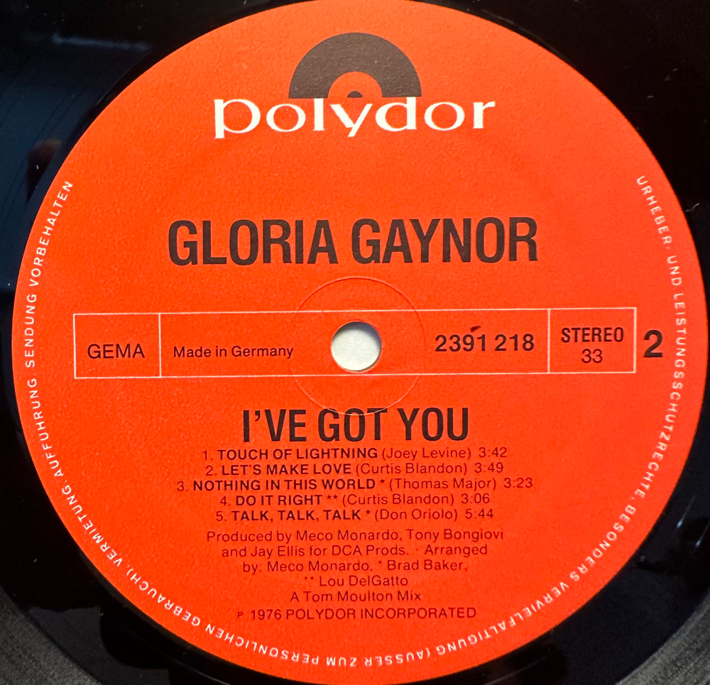 Gloria Gaynor - I've Got You (Германия 1976г.)