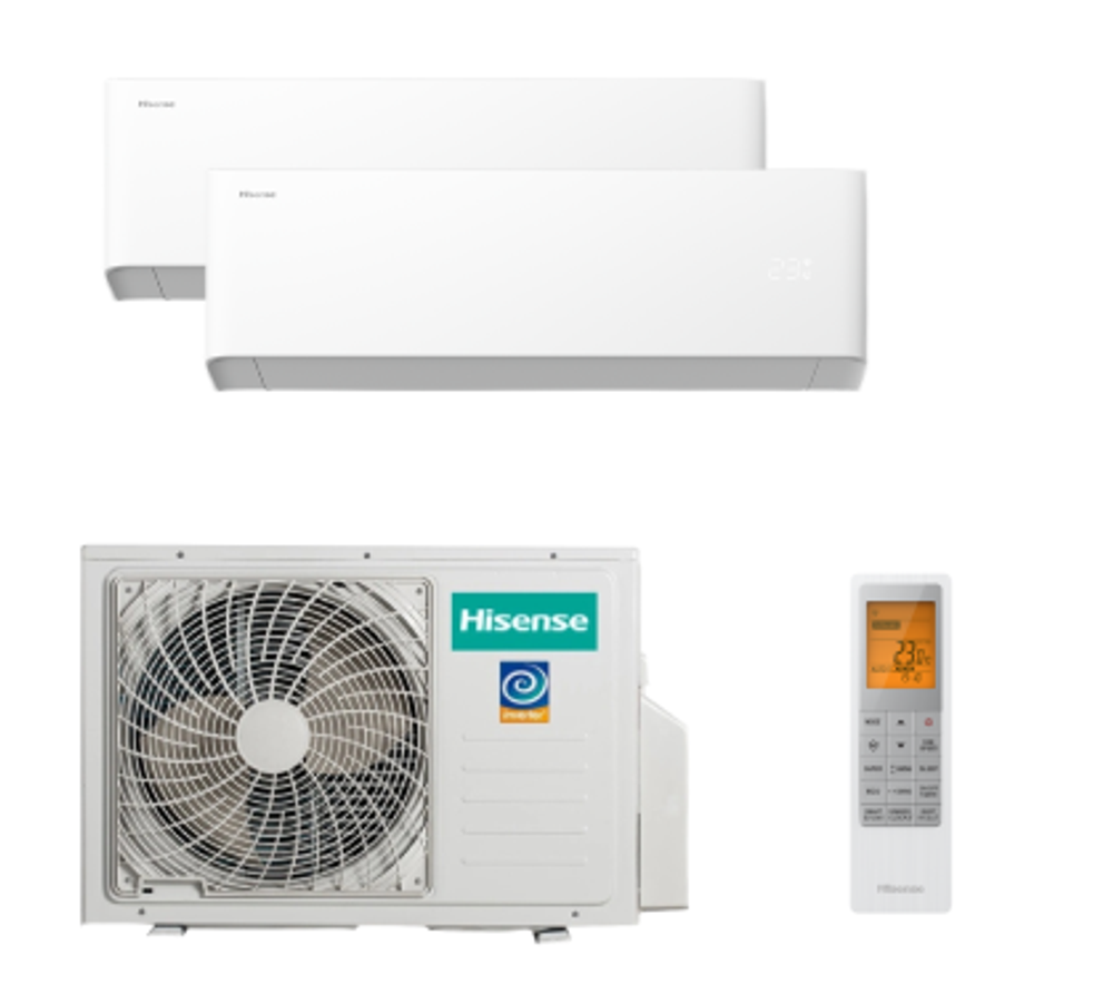 Мульти сплит-система Hisense на 2 комнаты (20+20 кв.м.) VIBE PRO, белый