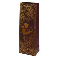 GAEM Пакет подарочный для бутылок (бумага 210г/м2, блок 12шт), L13 W8,5 H36 см, 4в.