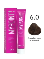Перманентная крем-краска для волос Tefia MY Mypoint, 6.0 темный блондин натуральный, 60 мл
