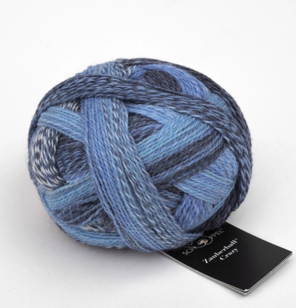 Пряжа Crazy Zauberball (2438/Индиго), 420м/100гр