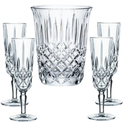 NOBLESSE - Набор 5 предметов ведро для льда (H=22,5см V=2690мл) + 4 бокала для шампанского 155 мл