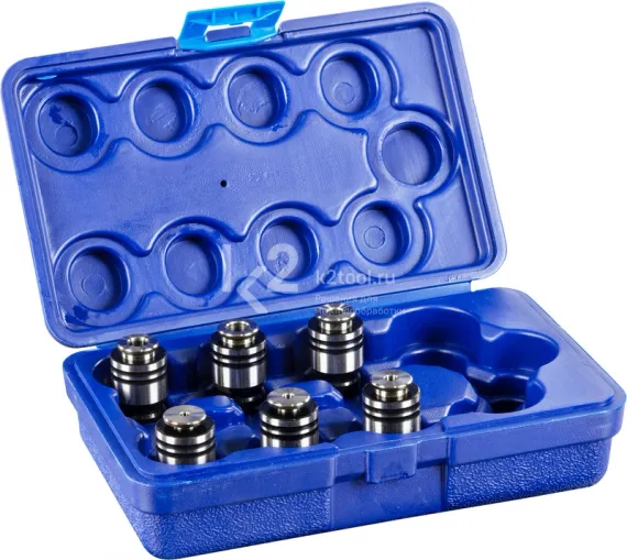 Набор головок резьбонарезных для манипулятора ETM-12/PTM-12, GTS12, ISO 529, М3-М12, 6 шт.