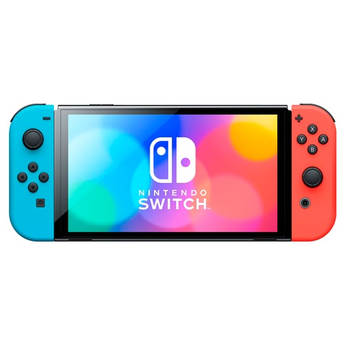 Портативная игровая консоль Nintendo Switch (OLED-модель), Neon Blue/Neon Red (Неоновый синий/Неоновый красный)