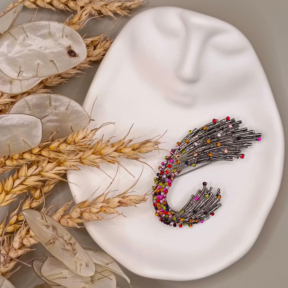 Брошь " Искра со стразами"