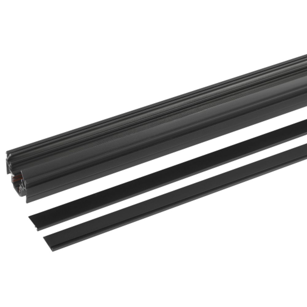 Магнитный трековый шинопровод ЭРА TRM-PC20-200 BK встраиваемый для натяжных потолков 2м черный для системы NOVA ver.2