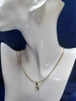 Подвеска цвет "сваровски", золото, форма круг