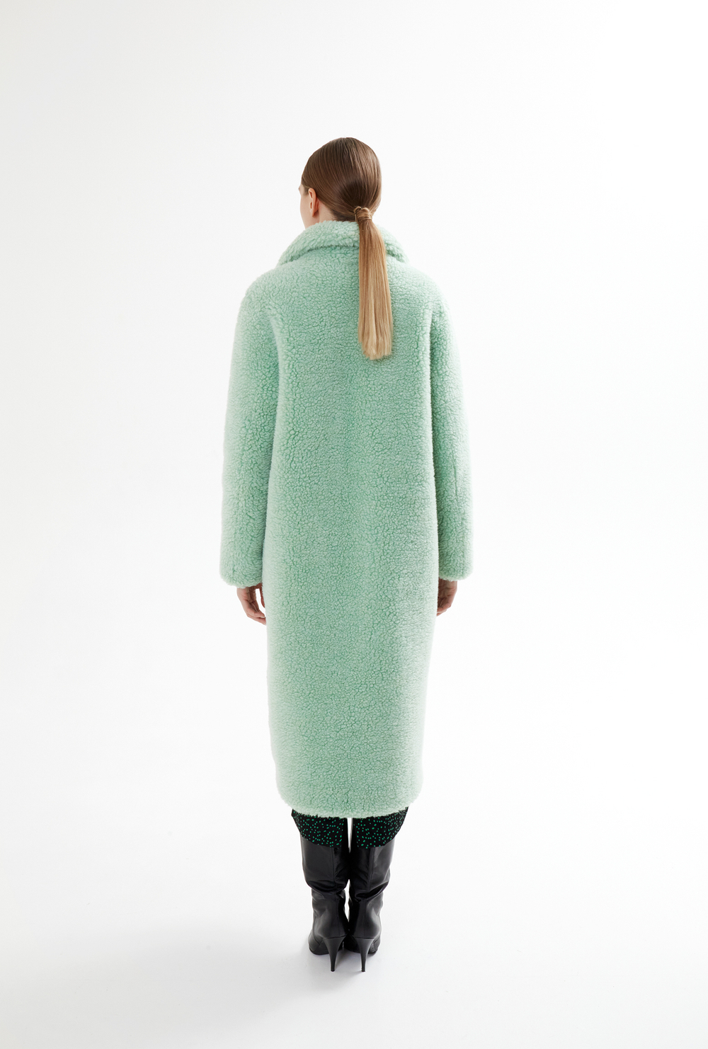 Шуба меховая, мятный