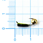 Мормышка Владимирская 430 "Гвоздик с латунным шариком золото", 2мм, 0.5гр (15шт/уп)