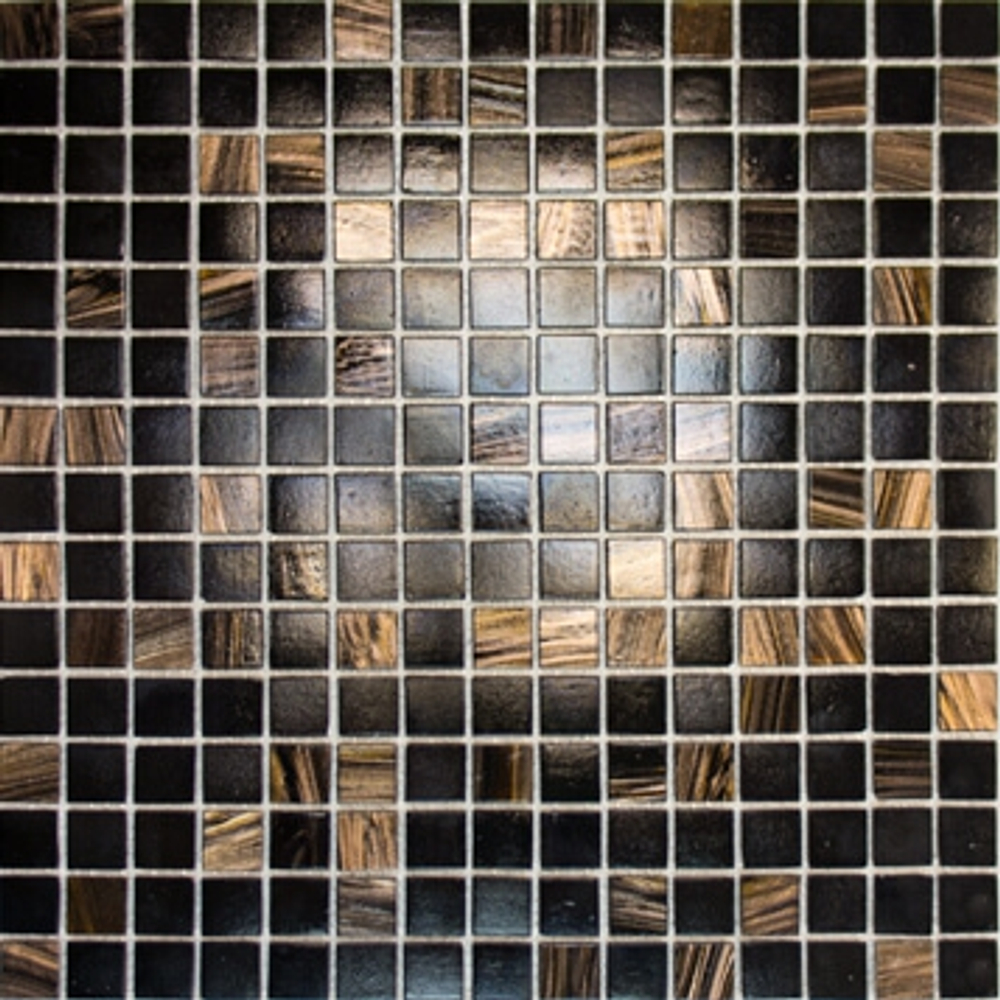 Elada Mosaic. Мозаика HK-12 (327*327*4мм) чёрное золото