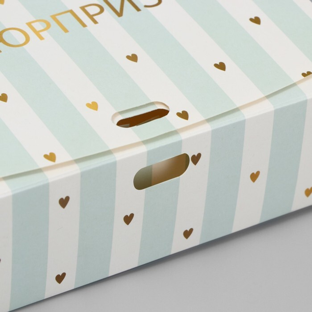 Складная коробка подарочная «Сюрприз», 20 х 18 х 5 см, БЕЗ ЛЕНТЫ