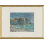 Постер с паспарту 30х40 см Репродукция с авторской картины маслом "Этрета"