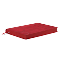 Ежедневник датированный 2026 ESCALADA, #ДУМАЙ КАК МИЛЛИАРДЕР, А6+, 176 л., арт. 70302/ 20 ЛЕЗЕРЕТТО КРАСНЫЙ (кожзам: 126x174 мм, мягкий переплёт, материал обложки: искусственная кожа "Лезеретто"; декор: блинтовое тиснение; способ крепления блока: нит