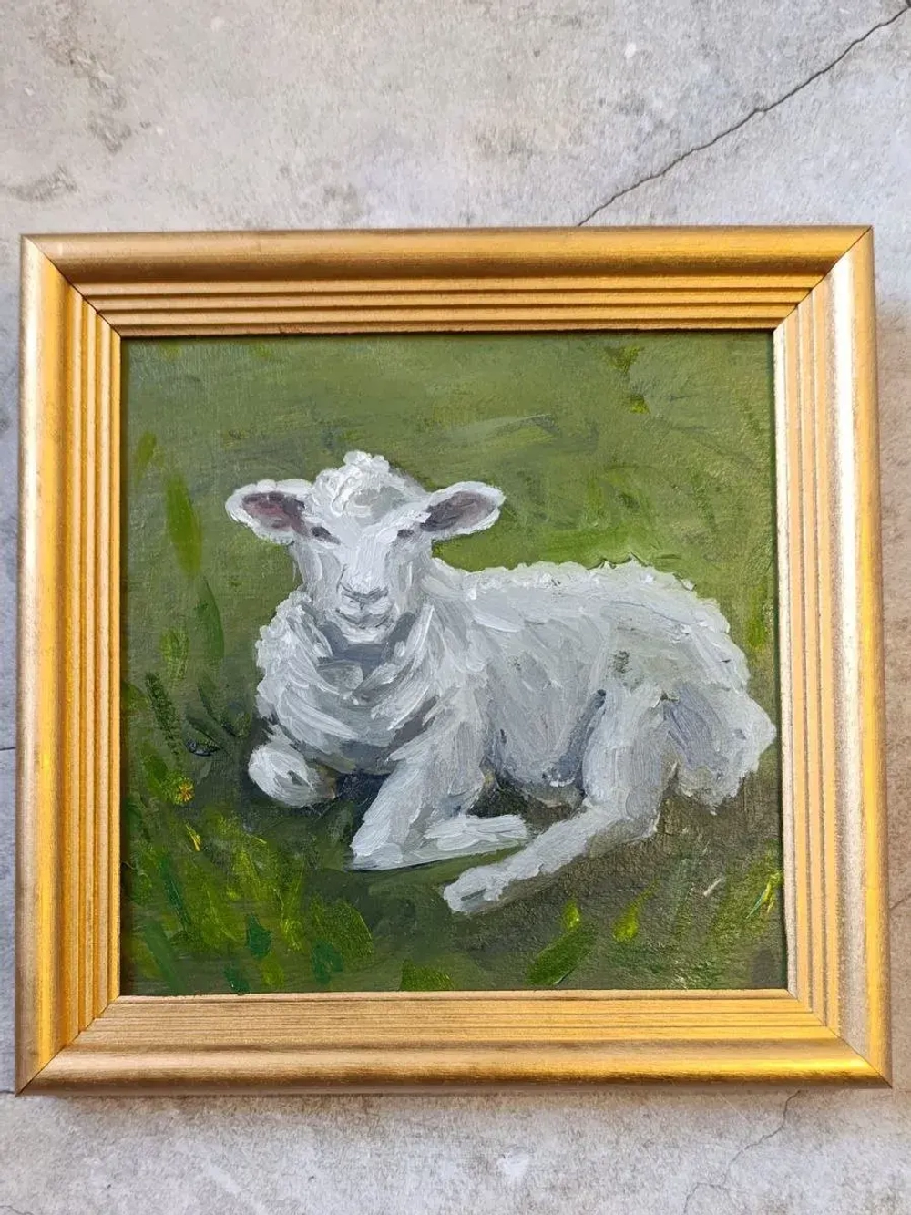 Картина маслом в рамке