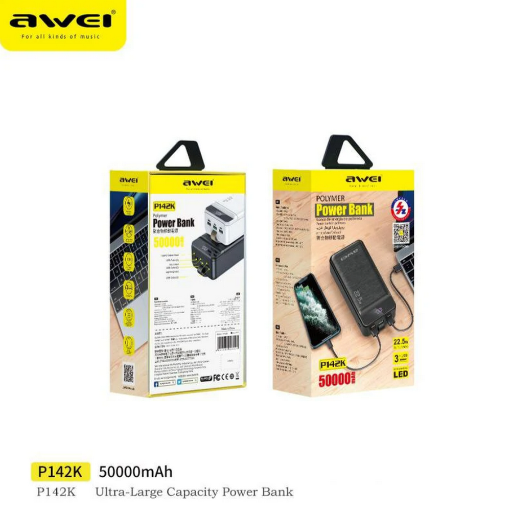 Повербанк (PowerBank) Awei P142K (50000mAh)