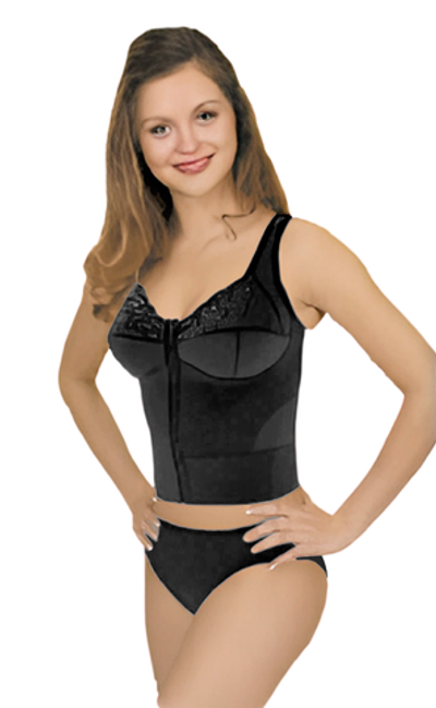 Полуграция - корректор осанки с передней застежкой Lora Tonus Elast, 80D Черный