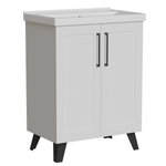 Тумба д/ванной "РИФ-60" 2 створки  белый под рак."Fest- 60"  мебельный (Sanita Luxe)(ПВХ)