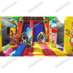 Коммерческий надувной батут "В гостях у жирафа", 9x4x5 м