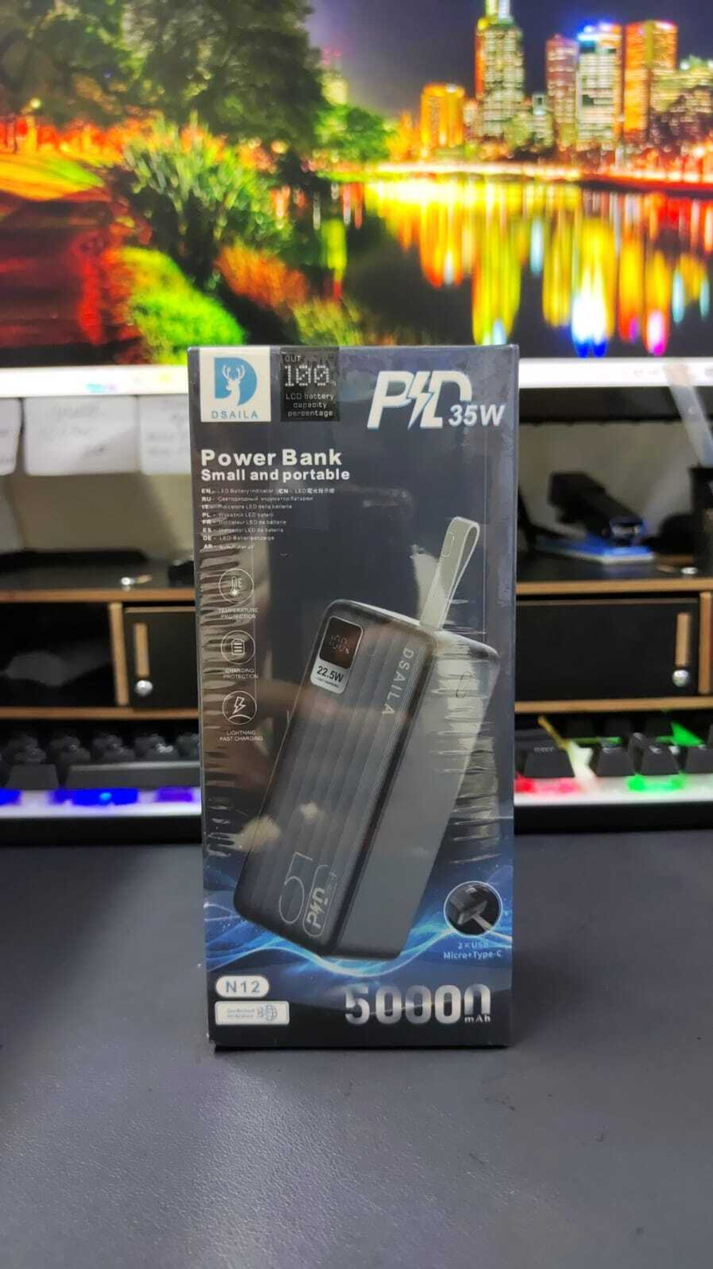 Портативный аккумулятор Dsaila N12 PD 35W 50000 mAh (черный)