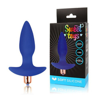 Синяя коническая анальная пробка 10,5см Bior Sweet Toys ST-40167-2