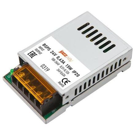 Блок питания для светодиодной ленты 15Вт 0.62А 24В IP20 BSPS метал. Pro JazzWay 5018457
