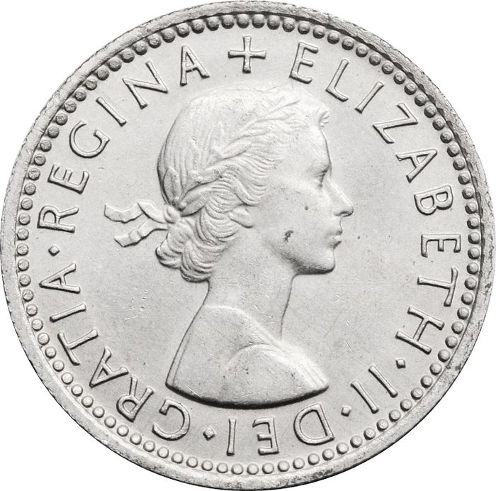 6 пенсов 1954-1970 Великобритания XF