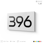 Номер на дверь 396, табличка на дверь для офиса, квартиры, кабинета, аудитории, склада, белая 120х70 мм, Айдентика Технолоджи