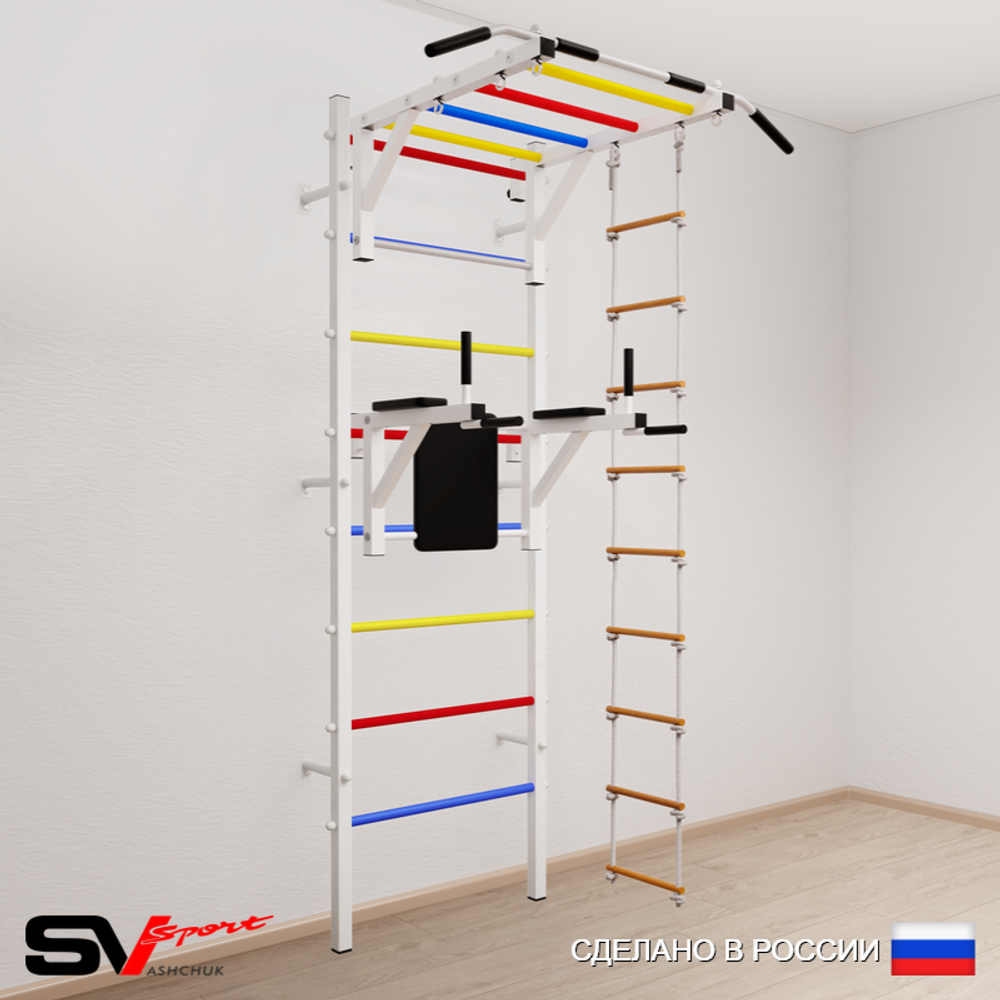 Шведская стенка Sv Sport усиленная 642 (Турник рукоход/Брусья/Лестница)