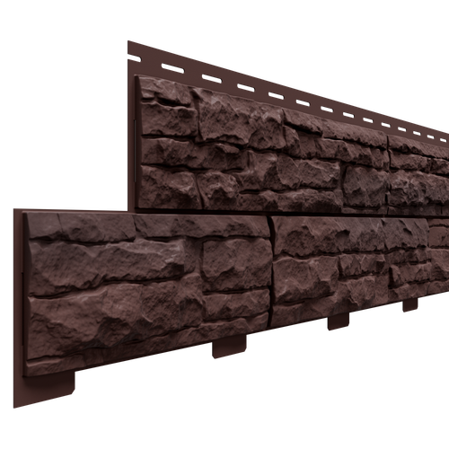 Фасадная панель Доломит Скалистый Риф Премиум Каштан