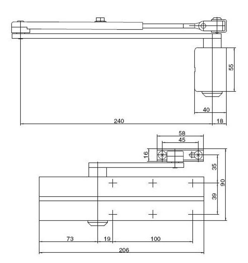 Дверной доводчик ASSA ABLOY DC140