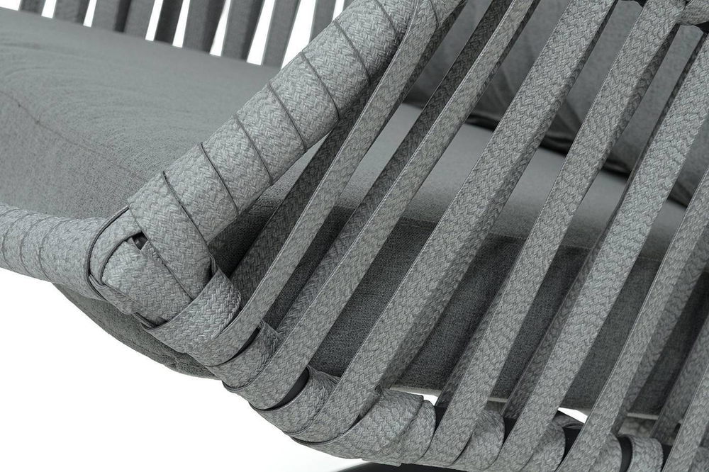 "Капри" подвесное кресло из искусственного ротанга, цвет серый