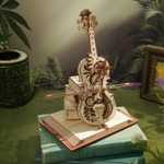 Волшебная виолончель Музыкальная шкатулка от ROKR - Деревянный конструктор, сборная механическая модель, 3D пазл